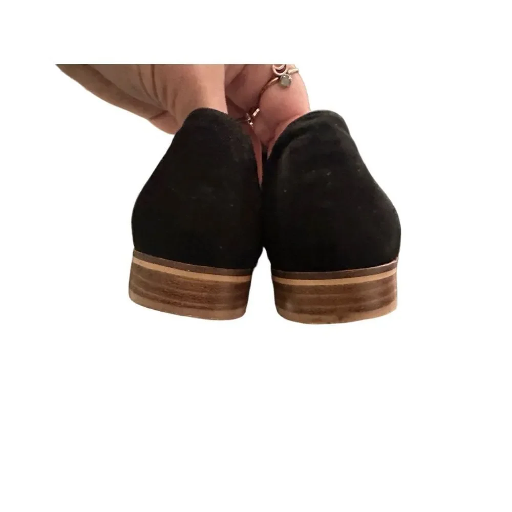 Beast Fashion Black Suede Slip On Tassle Detail Shoes